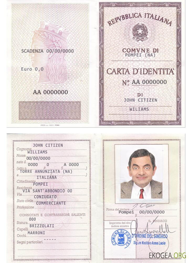 Carte d'identité italienne (La Carta D'Identita' Italiana)